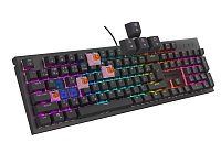 Genesis tichá herní klávesnice THOR 303/RGB/Outemu Peach Silent/Drátová USB/CZ-SK layout/Černá