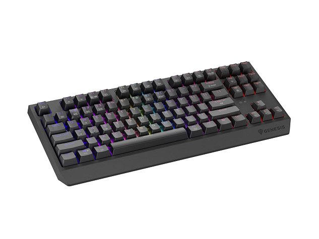 GENESIS herní klávesnice THOR 230/TKL/RGB/Outemu Red/Bezdrátová USB + Bluetooth/US layout/Černá