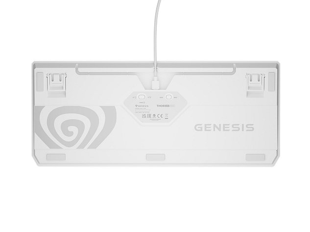 GENESIS herní klávesnice THOR 230/TKL/RGB/Outemu Red/Bezdrátová USB + Bluetooth/US layout/Bílá