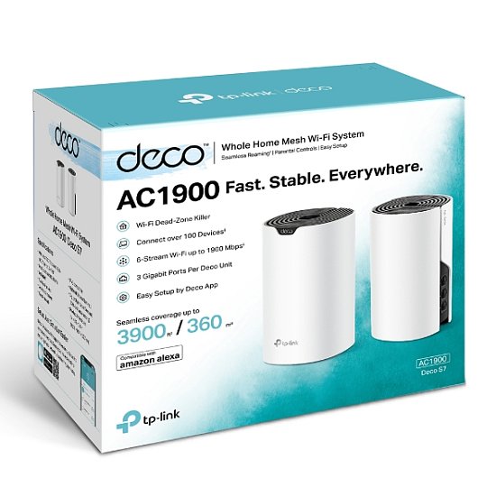 TP-Link AC1900 Whole-Home WiFi System Deco S7(2-pack)