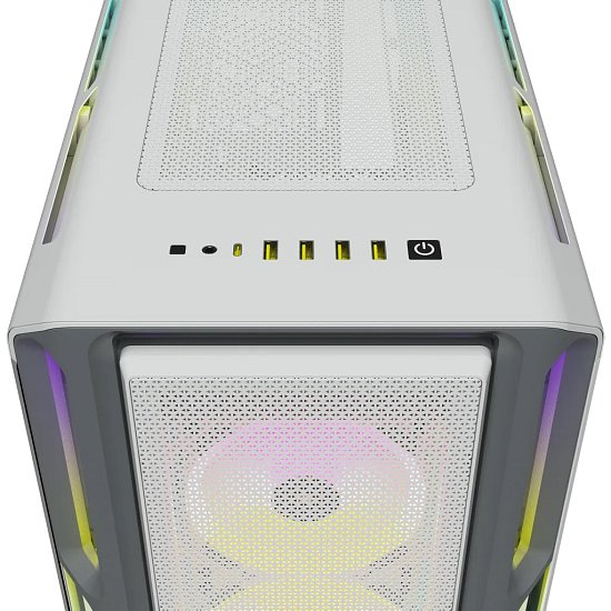 CORSAIR iCUE 5000T RGB/Midi Tower/Transpar./Bílá