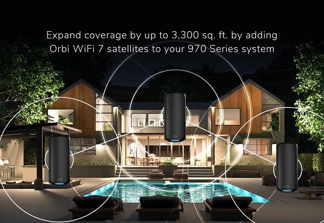 NETGEAR ORBI9 QB WIFI7 BLK SATELLITE