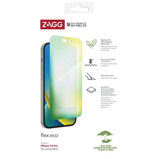 InvisibleShield Flex ECO hybridní sklo iPhone 14 Pro