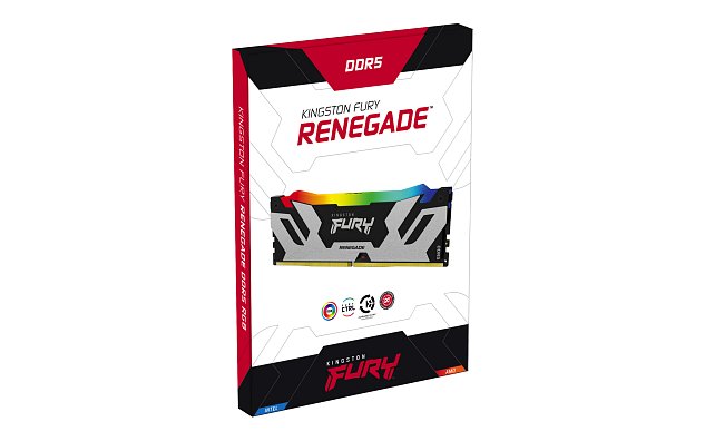 Kingston FURY Renegade/DDR5/16GB/7200MHz/CL38/1x16GB/RGB/Black/Silv