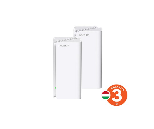 Tenda Nova MX21 Pro (2-pack) WiFi6E AX5700 Mesh Gigabit system, 6x GLAN/GWAN, WPA3, VPN, CZ app