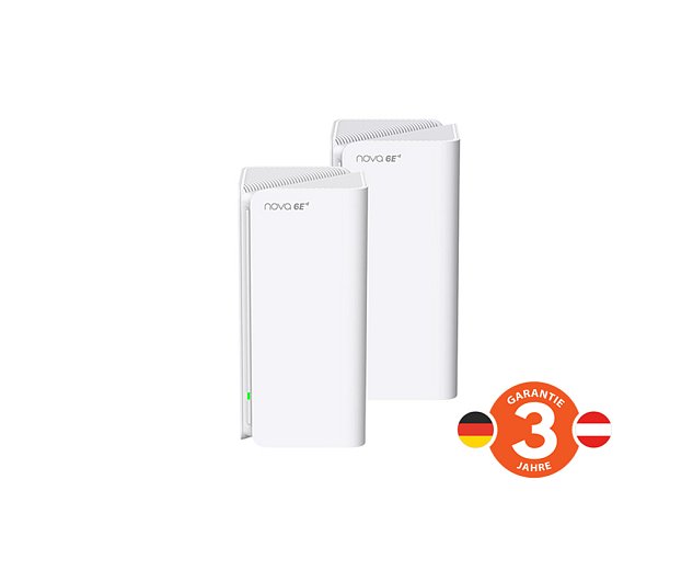 Tenda Nova MX21 Pro (2-pack) WiFi6E AX5700 Mesh Gigabit system, 6x GLAN/GWAN, WPA3, VPN, CZ app