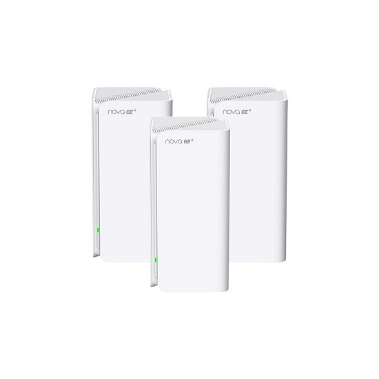 Tenda Nova MX21 Pro (3-pack) WiFi6E AXE5700 Mesh Gigabit system, 9x GLAN/GWAN, WPA3, VPN, CZ app