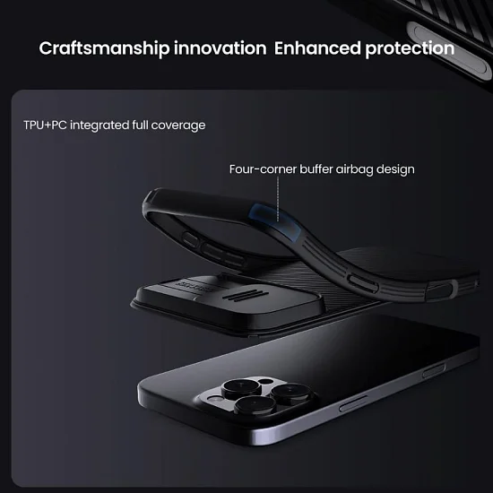 Nillkin CamShield PRO Magnetic Zadní Kryt pro Apple iPhone 16 Black