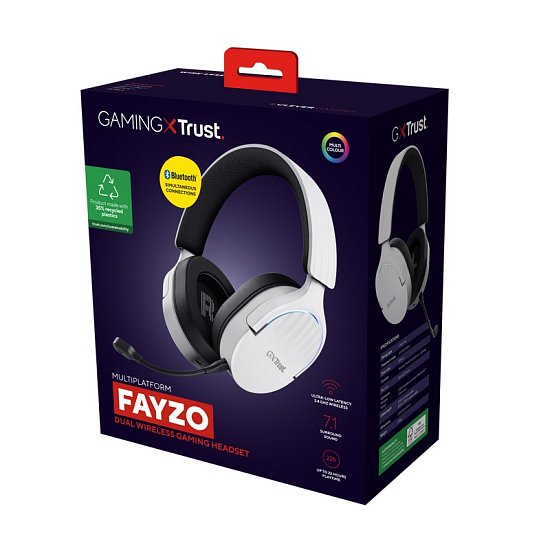 TRUST GXT491W FAYZO WIRELESS HEADSET WHT