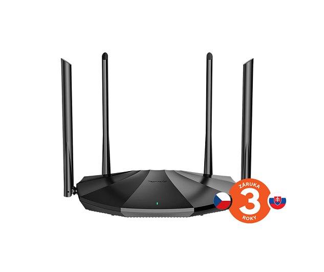 Tenda TX2 AX1500 WiFi6 Router, 1x GWAN, 3x GLAN, IPv6, 4x 6dBi anténa, WPA3, CZ App