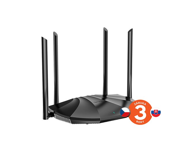 Tenda TX2 AX1500 WiFi6 Router, 1x GWAN, 3x GLAN, IPv6, 4x 6dBi anténa, WPA3, CZ App