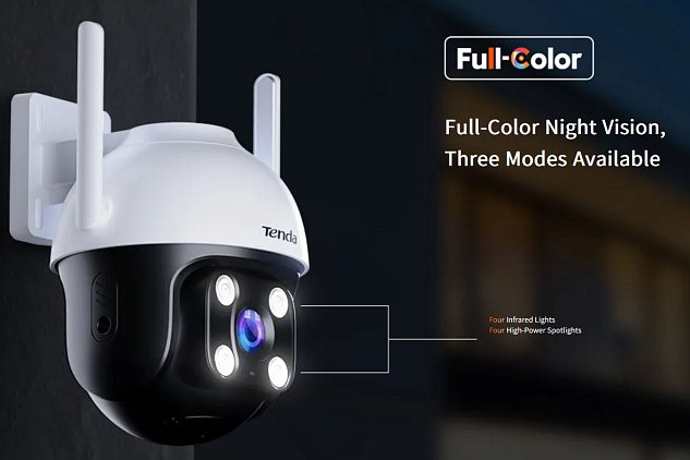 Tenda RH7-WCA - Venkovní otočná IP65 Wi-Fi 4MPx kamera, noční LED, audio, detekce pohybu, CZ app