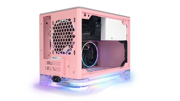 In Win A1 Plus/Mini ITX/Transpar./Růžová/650W/80PLUS Gold