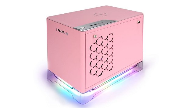 In Win A1 Plus/Mini ITX/Transpar./Růžová/650W/80PLUS Gold