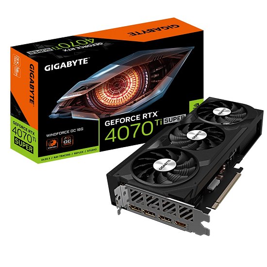 GIGABYTE RTX™ 4070 Ti SUPER WINDFORCE OC 16G