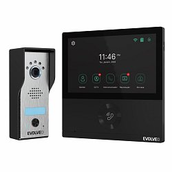 EVOLVEO DoorPhone AHD7, Sada domácího WiFi videotelefonu s ovládáním brány nebo dveří, černý monitor