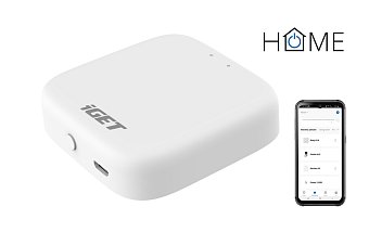 iGET HOME GW1 Control Gateway - brána Wi-Fi/Zigbee 3.0, podpora Philips HUE, Tuya, Lidl,Android, iOS