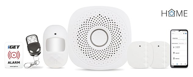 iGET HOME X1 - Inteligentní Wi-Fi alarm, v aplikaci i ovládání IP kamer a zásuvek, Android, iOS