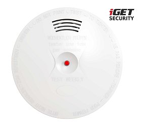 iGET SECURITY EP14 - bezdrát. senzor kouře, norma EN14604:2005, samostatný nebo pro alarm M5