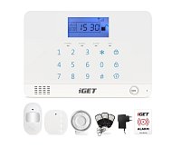 iGET SECURITY M3B - bezdrátový GSM alarm CZ, zasílá SMS/telefonuje,záložní baterie 8 hod,aplikace CZ