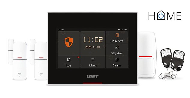 iGET HOME X5 - Inteligentní Wi-Fi/GSM alarm, v aplikaci i ovládání IP kamer a zásuvek, Android, iOS