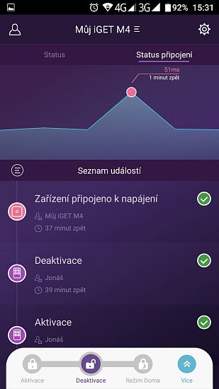 iGET SECURITY M4 - Inteligentní WiFi alarm, ovládání IP kamer a zásuvek, záloha GSM, Android, iOS