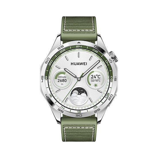 Huawei Watch GT 4/46mm/Silver/Elegant Band/Green