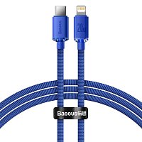 Baseus CAJY000203 Crystal Shine Series Datový Kabel USB-C - Lightning 20W 1,2m Blue