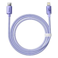 Baseus CAJY000205 Crystal Shine Series Datový Kabel USB-C - Lightning 20W 1,2m Purple