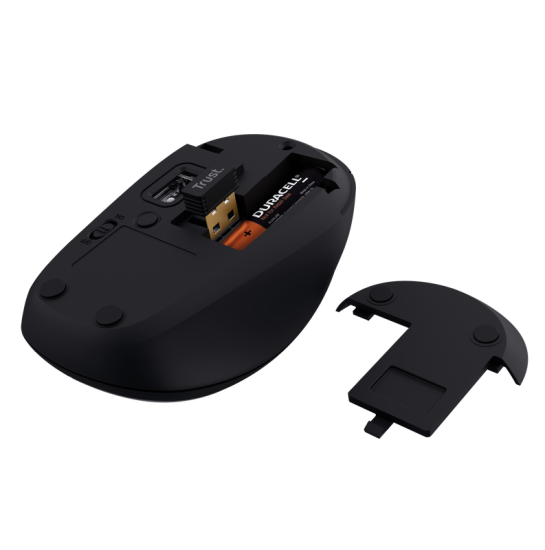 TRUST YVI+ MULTI-DEVICE WIRELESS MOUSE BLACK