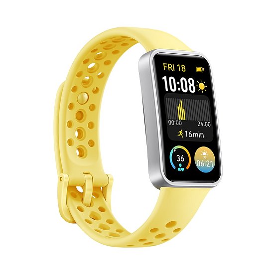 Huawei Band 9/Silver/Sport Band/Lemon Yellow