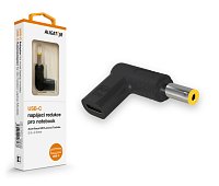 Aligator USB-C napájecí redukce 5,5x2,5 mm pro notebooky Acer/Asus/HP/Lenovo/Toshiba