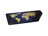 Maxi podložka pod myš Natec WORLD, 80x40cm, modrá