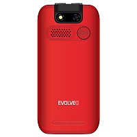 EVOLVEO EasyPhone ET, mobilní telefon pro seniory s nabíjecím stojánkem, červená