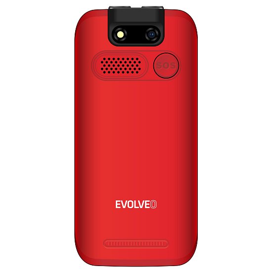 EVOLVEO EasyPhone ET, mobilní telefon pro seniory s nabíjecím stojánkem, červená