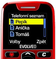 EVOLVEO EasyPhone, mobilní telefon pro seniory s nabíjecím stojánkem, červená