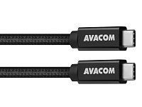 AVACOM datový a nabíjecí kabel USB Type-C - USB Type-C, 100cm, 100W E-Mark, černý