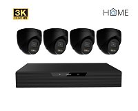 iGET HOME N85P4 - kamerový NVR PoE set 3K rozlišení, 8CH NVR + 4x kamera se zvukem, IR a LED