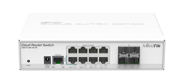 MikroTik CRS112-8G-4S-IN ,8port L3 desktop switch