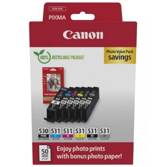 Canon PGI530/CLI 531 PGBK/C/M/Y/BK/GY PHOTO VALUE