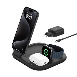 Belkin BOOST CHARGE Qi2 15w Magnetic 3in1, černý