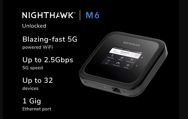 NETGEAR NIGHTHAWK M6 5G MOBILE HOTSPOT, UNLOCKED