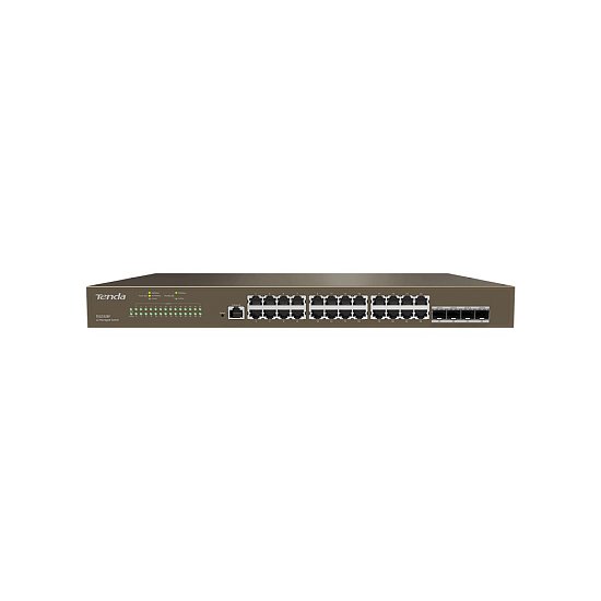 Tenda TEG3328F Gigabit L2 Managed Switch, 24x RJ45 1Gb/s, 4x SFP, STP, RSTP, MSTP, IGMP, VLAN, Rack