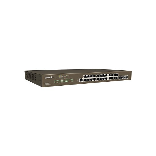 Tenda TEG3328F Gigabit L2 Managed Switch, 24x RJ45 1Gb/s, 4x SFP, STP, RSTP, MSTP, IGMP, VLAN, Rack