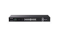 Tenda TEG1120P-16-150W PoE+ Gigabit switch 16x 1Gb/s PoE+ 802.3af/at + 2x SFP + 2x RJ45, 135W, Rack