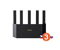 Tenda TX12L Pro AX3000 WiFi 6 Mesh Router, 1x GWAN, 3x GLAN, IPv6, 5x 6dBi, WPA 3, CZ app