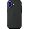 iPhone 16 Plus Silicone Case with MS - Black