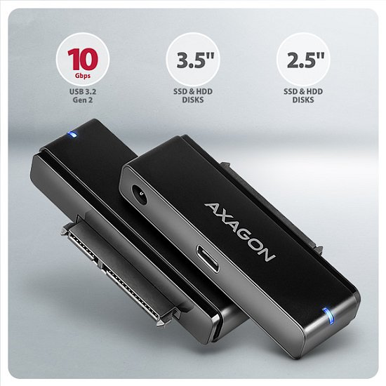 AXAGON ADSA-FPX, USB-C 10Gbps - SATA 6G, 2.5