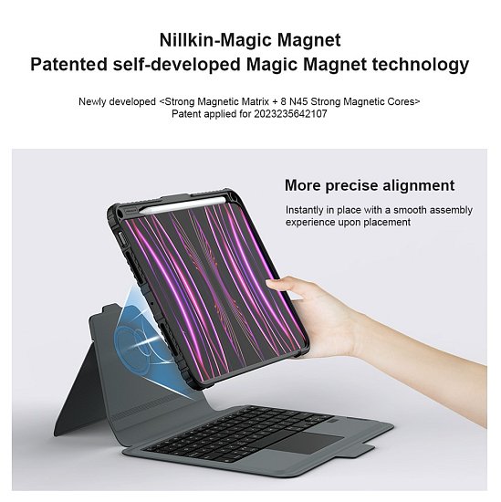 Nillkin Bumper Link Keyboard Case (Backlit Version) pro iPad Pro 11 2024 Black