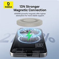 Baseus bezdrátová nabíjecí magnetická podložka Simple Mini4 Qi2 15W zlatá